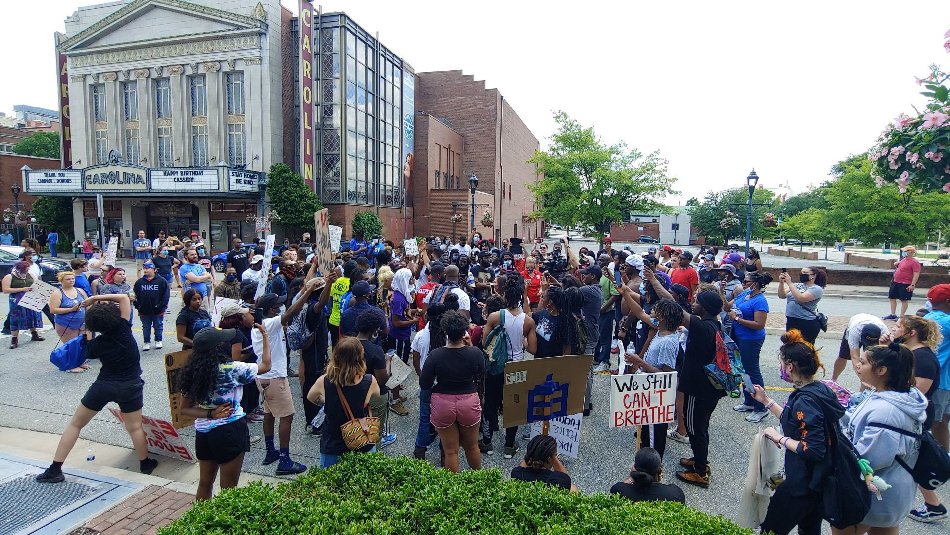 Protest in downtown Greensboro